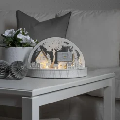 Konstsmide Christmas Dekorationsbelysning|Vinduesdekoration > Huse og rensdyr LED-silhuet, batteridrevet