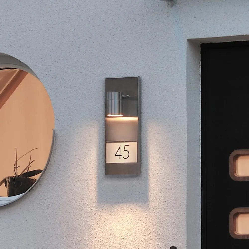 Konstsmide Væglamper > Husnummerlampe Modena 7655, stål