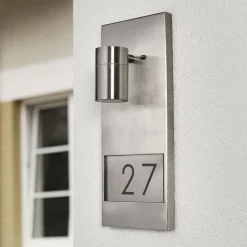 Konstsmide Væglamper > Husnummerlampe Modena 7655, stål