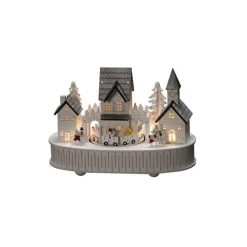 Konstsmide Christmas Julepynt|Vinduesdekoration > Hus og Kirke LED-adventsstage, batteridrift