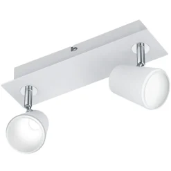 Trio Lighting Spotlights > Hvid kromfarvet LED-væglampe Narcos 2 lyskilder
