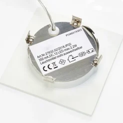 Indbygningsspots|Spotlights ^ Heitronic Hvid LED-indbygningslampe Klaus til indbyggede kasser
