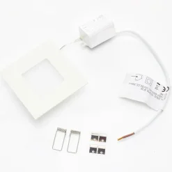 Indbygningsspots|Spotlights ^ Heitronic Hvid LED-indbygningslampe Klaus til indbyggede kasser