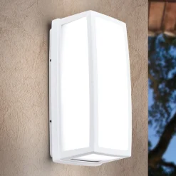 ORION Væglamper > Hvid LED udendørs væglampe Bob i aluminium, IP54