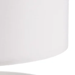 Brilliant Bordlamper > Hvid tekstil bordlampe Clarie