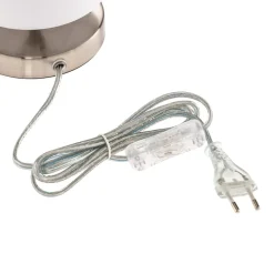 Brilliant Bordlamper > Hvid tekstil bordlampe Clarie