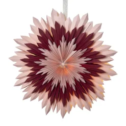 STAR TRADING Dekorationsbelysning|Julepynt > Ice dekostjerne, papir, uden fatning, pink-rød