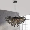 Paul Neuhaus Lysekroner > Icicle lysekrone, sort, glasophæng, længde 100 cm