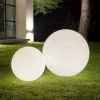 Udendørs Spot ^ Ideallux Ideal Lux Doris lampe med jordspyd, hvid, plast, Ø 78 cm