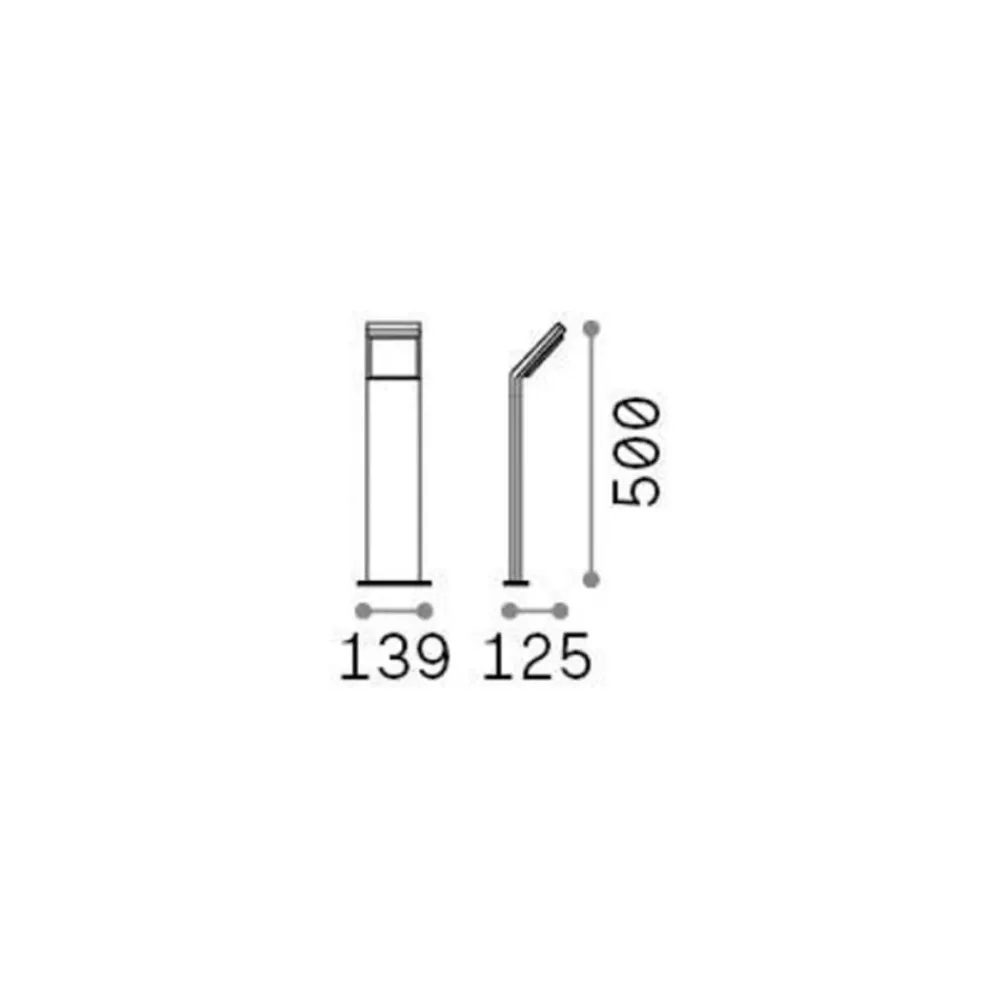 Ideallux Gadebelysning > Ideal Lux LED-gadelampe Style hvid, højde 50 cm aluminium 3.000 K