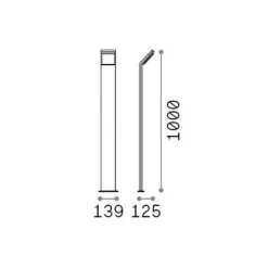 Ideallux Gadebelysning > Ideal Lux LED-gadelampe Style grå højde 100 cm aluminium 3.000 K