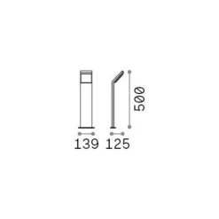 Ideallux Gadebelysning > Ideal Lux LED-gadelampe Style sort, højde 50 cm, 3.000 K