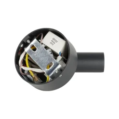 Væglamper ^ Ideallux Ideal Lux LED-vægspot Bean, Ø 7 cm, sort metal/glas