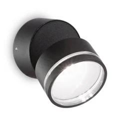 Væg- Og Spejllamper ^ Ideallux Ideal Lux Omega Round LED-væglampe, 4.000 K, sort