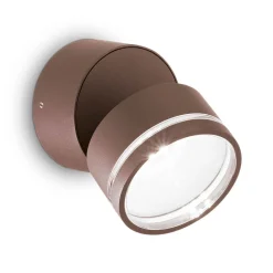 Ideallux Væg- Og Spejllamper > Ideal Lux Omega Round LED-væglampe 4.000 K kaffe