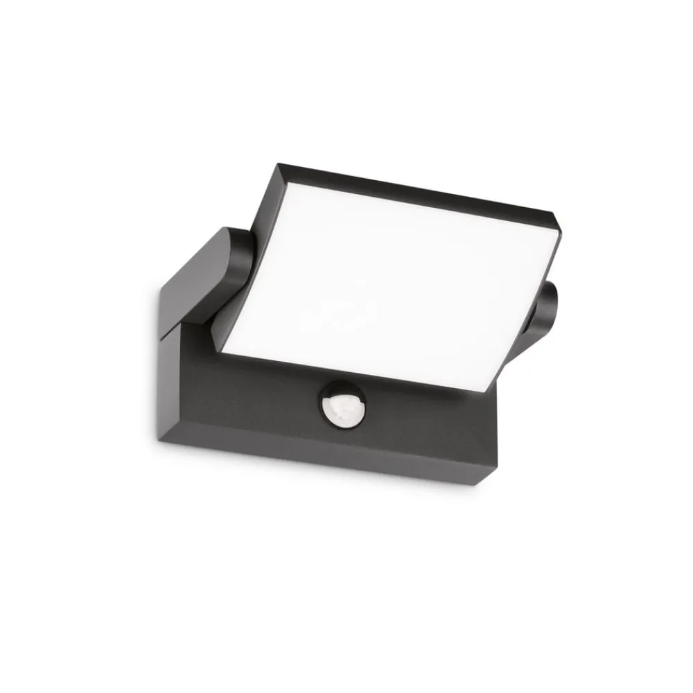 Ideallux Væglampe Med Sensor|Væglamper > Ideal Lux udendørs LED-væglampe Swipe Sensor, antracit, IP54