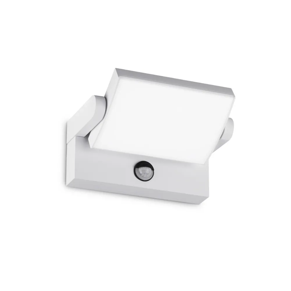 Væglampe Med Sensor ^ Ideallux Ideal Lux udendørs LED-væglampe Swipe Sensor, hvid, IP54