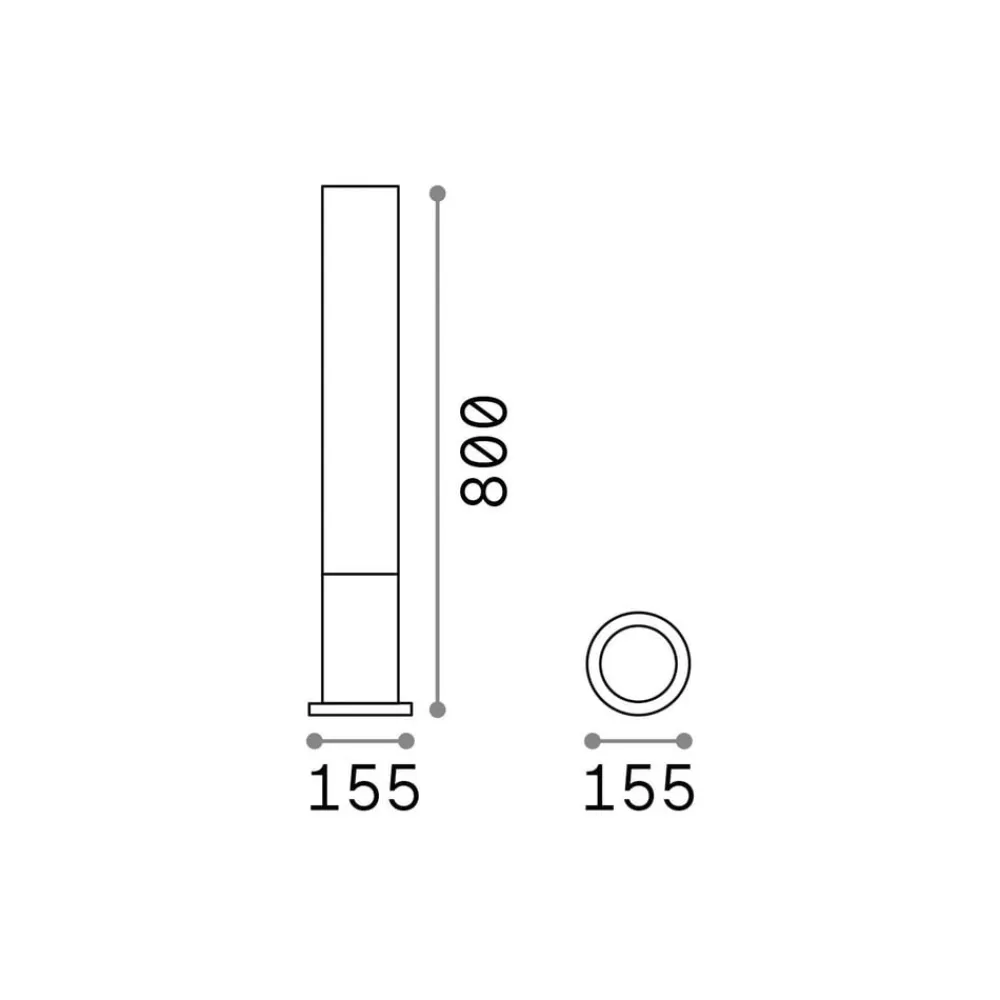 Ideallux Gadebelysning > Ideal Lux vejlampe Edo round, hvid, GX53