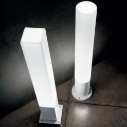 Gadebelysning ^ Ideallux Ideal Lux vejlampe Edo square, hvid, GX53