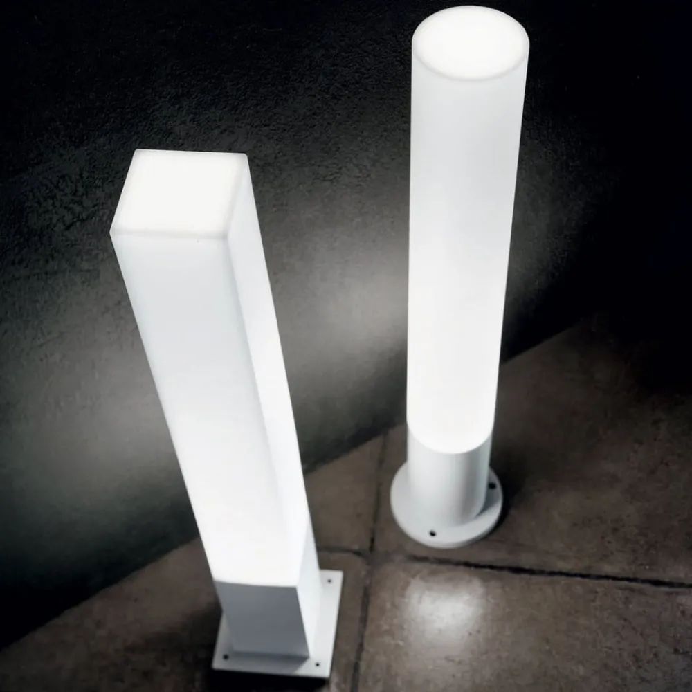 Gadebelysning ^ Ideallux Ideal Lux vejlampe Edo square, hvid, GX53