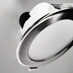 Indbygningsspots ^ Deko-Light Indbygget loftlampe med LED Acrux, Ø 11 cm, sølvfarvet mat, CCT