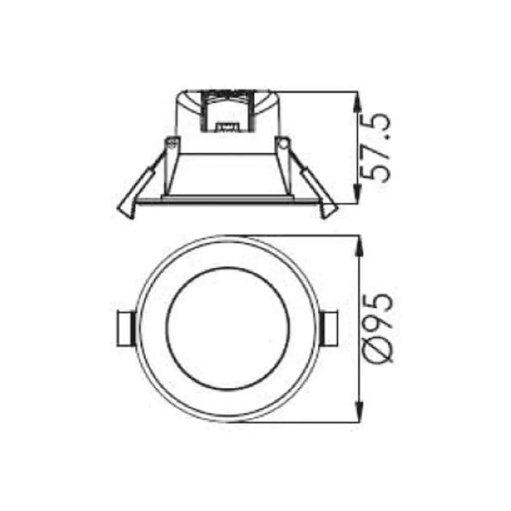 Deko-Light Indbygningsspots > Indbygget loftlampe med LED Acrux, Ø 10 cm, sølvfarvet mat, CCT