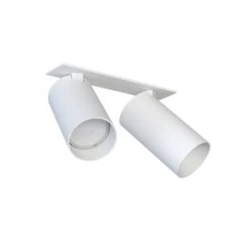 Indbygningsspots ^ Nowodvorski Lighting Indbygget loftspot Mono Surface II, 2 lyskilder, hvid, GU10