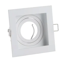 Indbygningsspots ^ Searchlight Indbygningslampe Grid One, hvid, 10 x 10 cm, aluminium, GU10