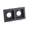 Searchlight Indbygningsspots > Indbygningslampe Grid Two, 2 lyskilder, sort, 18,5x10 cm, aluminium, GU10