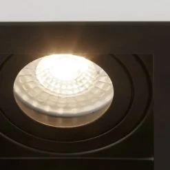 Searchlight Indbygningsspots > Indbygningslampe Grid Two, 2 lyskilder, sort, 18,5x10 cm, aluminium, GU10