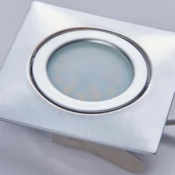 Lindby Loftlamper|Indbygningsspots > Indbygningslamper i krom med LED, kantet sæt med 3 stk
