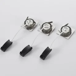 Lindby Loftlamper|Indbygningsspots > Indbygningslamper i krom med LED, kantet sæt med 3 stk