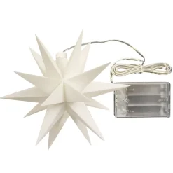 Dekorationsbelysning|Julepynt ^ STERNTALER Indendørs dekostjerne 18 takker, Ø 12 cm, hvid
