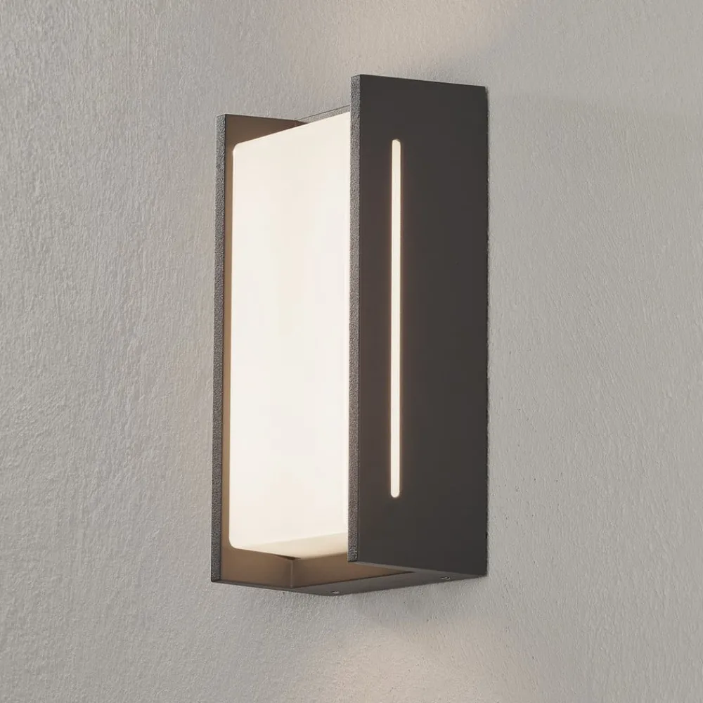 Væglamper ^ Trio Lighting Indus udendørs LED-væglampe, antracit
