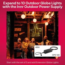 Dekorationsbelysning ^ Innr Lighting Innr Smart Outdoor Globe Colour LED-kugle, indsats