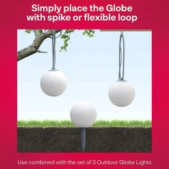 Dekorationsbelysning ^ Innr Lighting Innr Smart Outdoor Globe Colour LED-kugle, indsats
