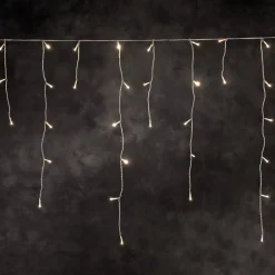 Konstsmide Christmas Julepynt|Lysnet, Lysforhæng > Isregn LED-lysforhæng, varmhvid, hvid, 3m