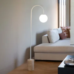 IT´S ABOUT ROMI Gulvlamper|Gulvlamper > IT'S ABOUT ROMI Bueformet lampe Tivoli, hvid, højde 163 cm