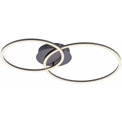 JUST LIGHT. GmbH Loftlamper > Ivanka LED-loftlampe, to ringe, sort
