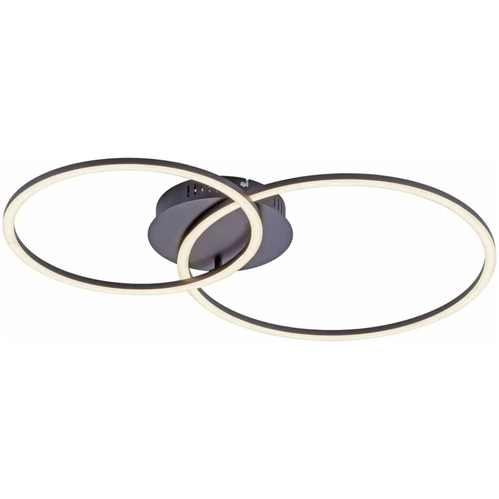 JUST LIGHT. GmbH Loftlamper > Ivanka LED-loftlampe, to ringe, sort