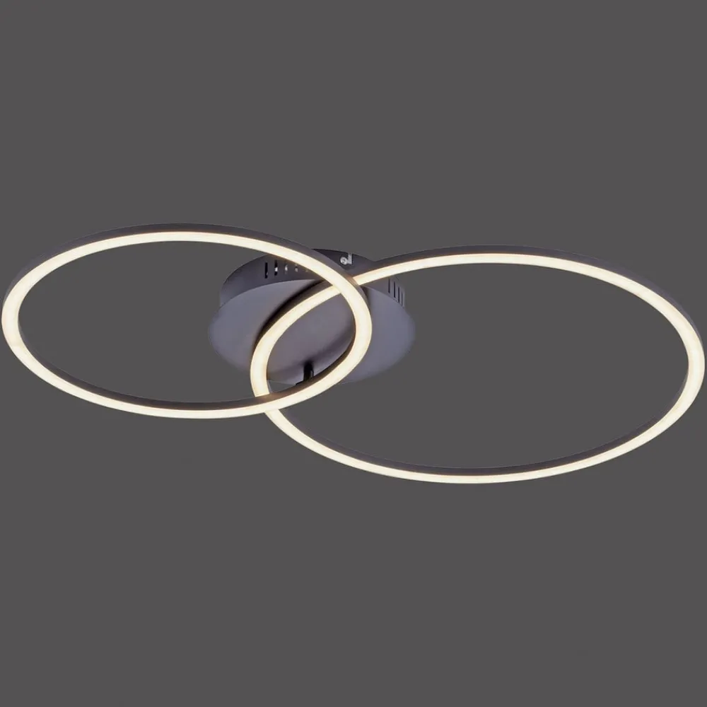 JUST LIGHT. GmbH Loftlamper > Ivanka LED-loftlampe, to ringe, sort