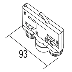 Ivela Skinnesystem > Adapter, 3-faset, 220-240 V, 10 kg, hvid