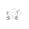 Ivela Skinnesystem > X-konnektor LKM DALI, sort, 3-faset, plast
