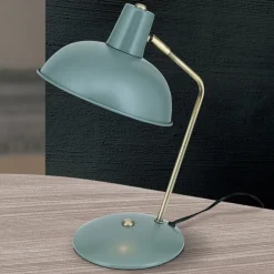 Arbejdsrum/Kontor|Bordlamper ^ ORION I vintagelook - bordlampen Fedra grøn