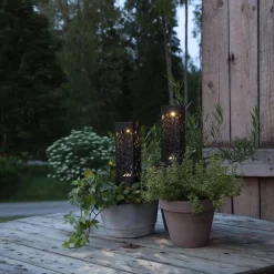 STAR TRADING Dekorationsbelysning|Solcellelamper > Izola LED-solcellelampe, jordspyd sæt med 2
