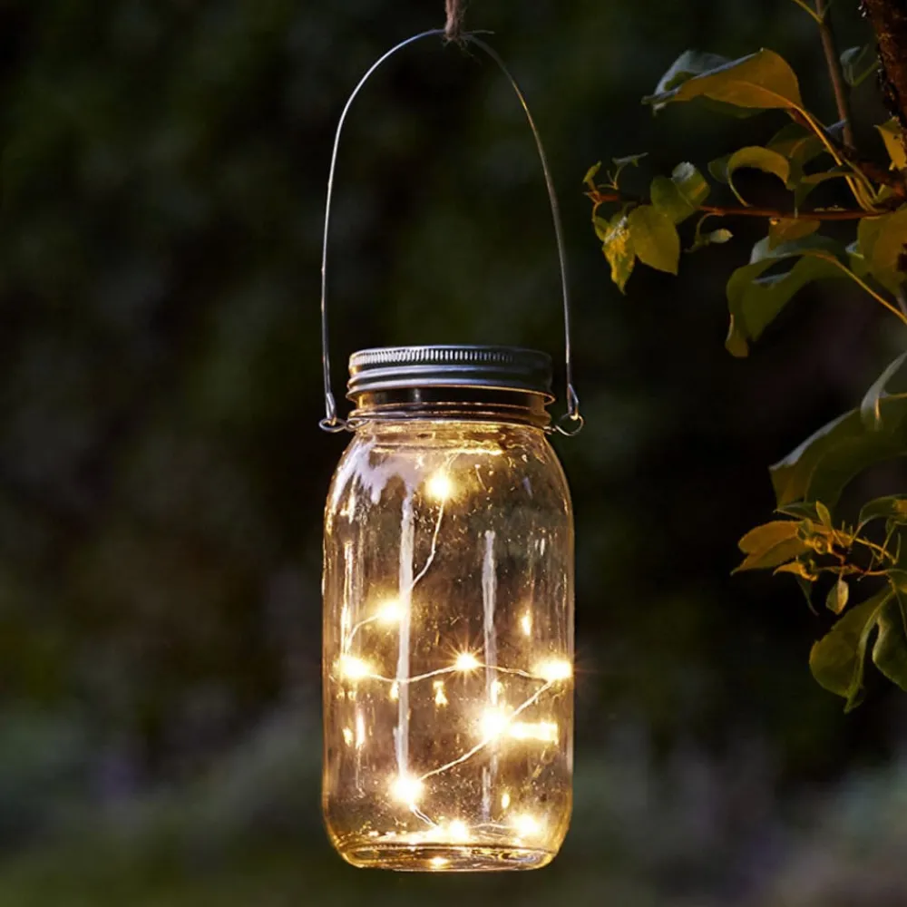 STAR TRADING Dekorationsbelysning|Solcellelamper > Jamjar - flot solcelle-dekorationslampe i glas