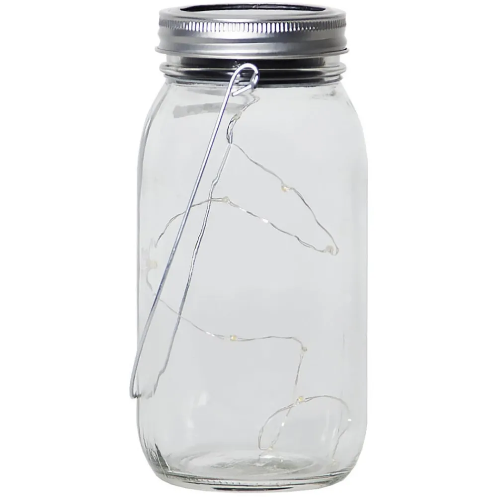 STAR TRADING Dekorationsbelysning|Solcellelamper > Jamjar - flot solcelle-dekorationslampe i glas