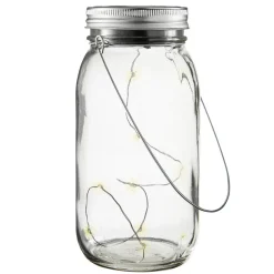 STAR TRADING Dekorationsbelysning|Solcellelamper > Jamjar - flot solcelle-dekorationslampe i glas