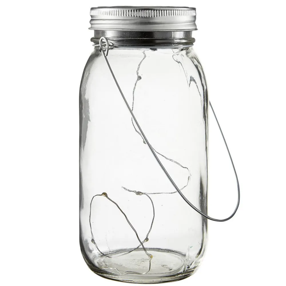 STAR TRADING Dekorationsbelysning|Solcellelamper > Jamjar - flot solcelle-dekorationslampe i glas