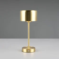 Arbejdsrum/Kontor|Bordlamper ^ Reality Leuchten Jeff LED-bordlampe, mat messing, højde 30 cm, metal